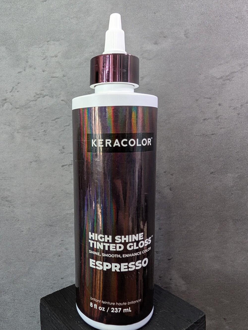 Keracolor High Shine Tinted Gloss Espresso 8 oz Dark Brown Hair Color